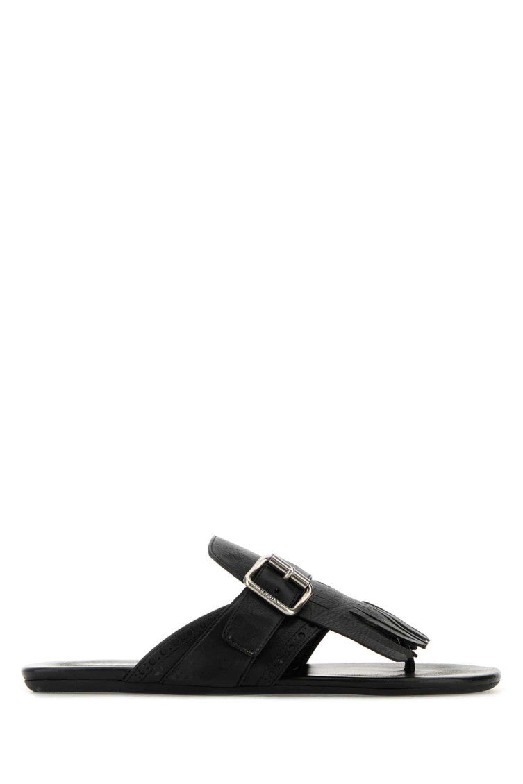 Black Leather Sandals 1