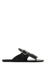 Black Leather Sandals 1