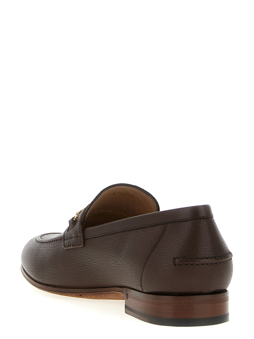 Dark Brown Logo Loafers 3