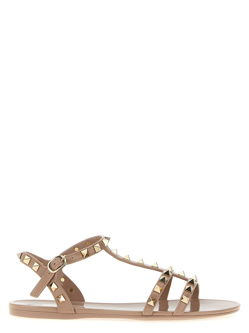 Pink Rockstud Sandals 1