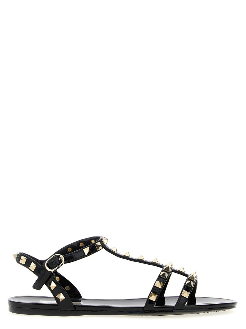 Black Rockstud Sandals 1