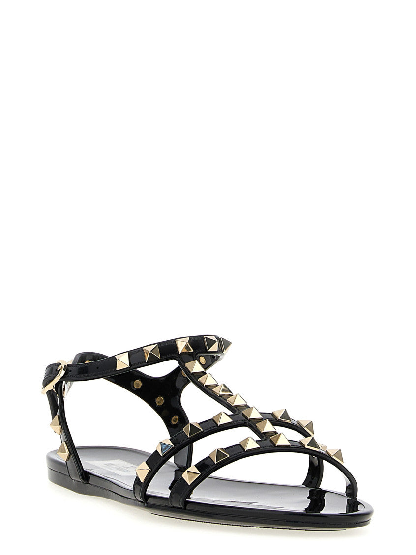 Black Rockstud Sandals 2