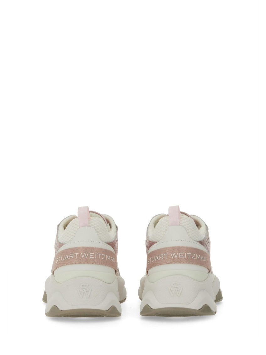 Pink Lace Up Sneakers 3