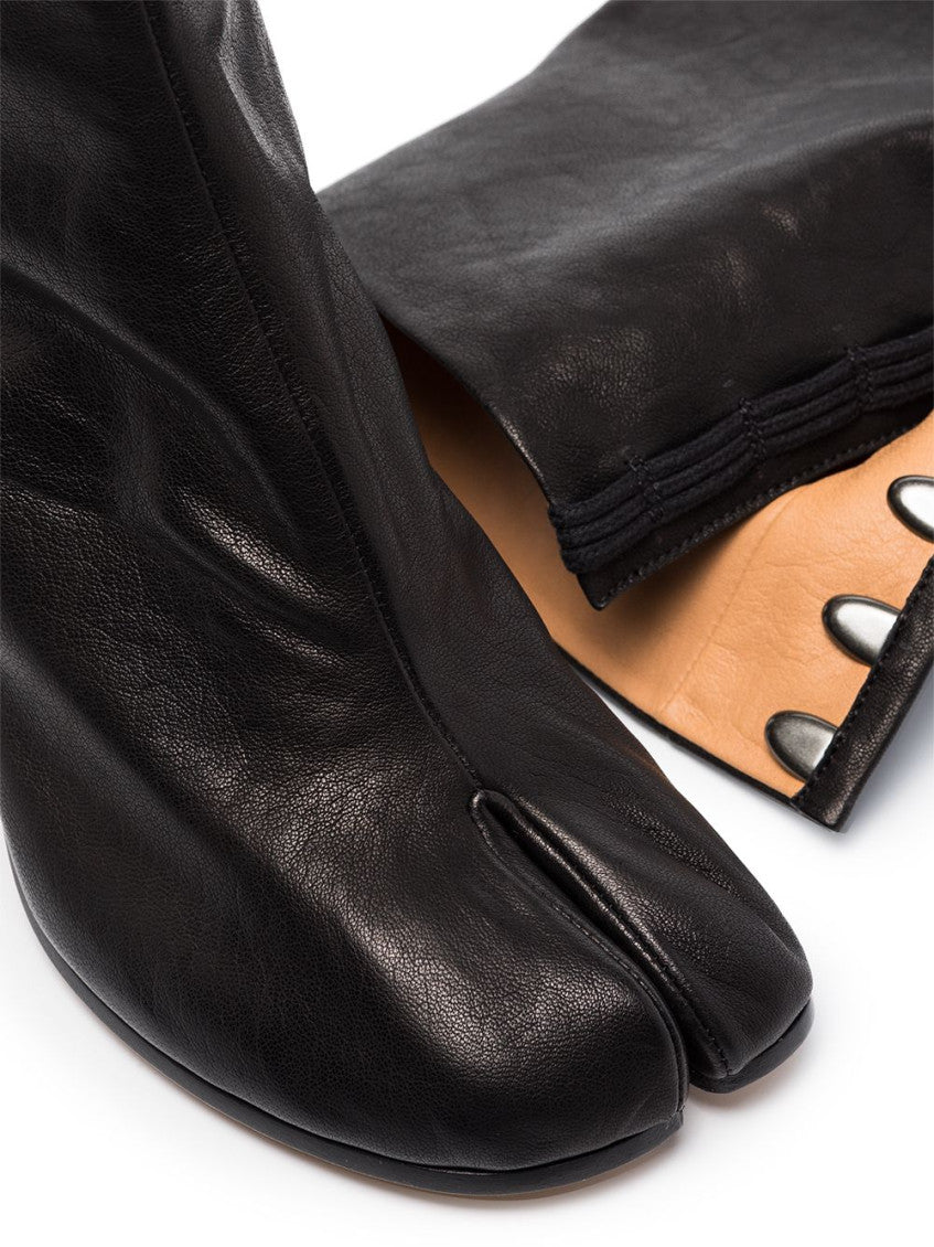 Black Tabi Leather Boots 2