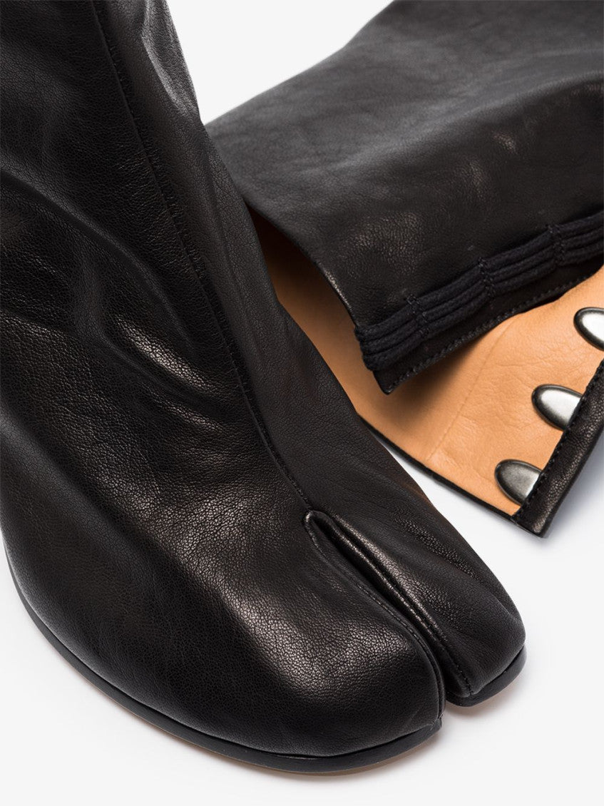 Black Tabi Leather Boots 5