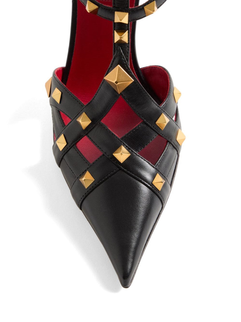 Black Studdy Leather Pumps 5