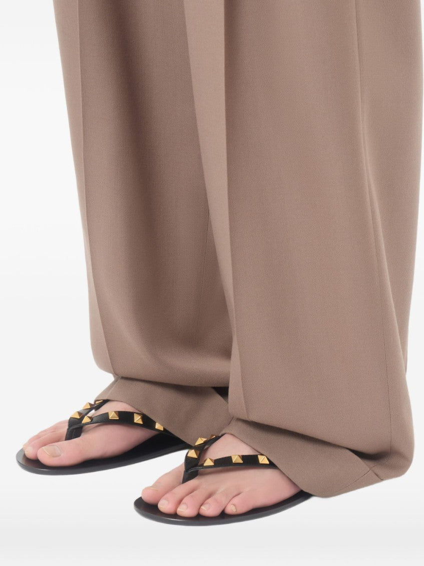 Black Rockstud Sandals 5