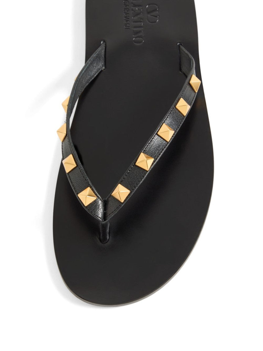 Black Rockstud Sandals 6