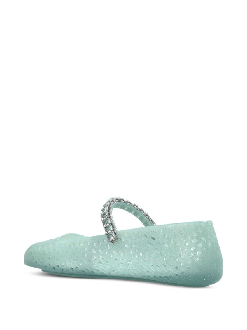 Green Jelly Ballet Flats 6