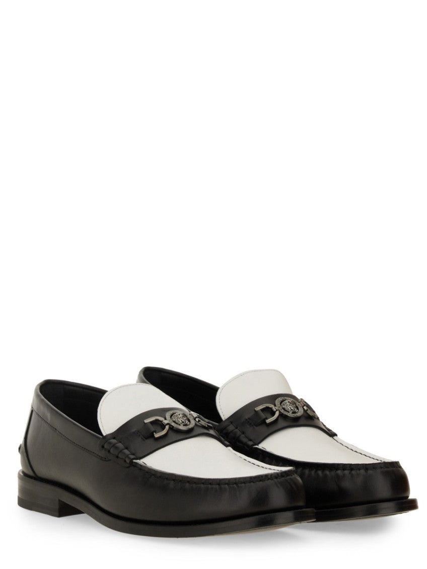 BlackWhite Slip On Loafers 2