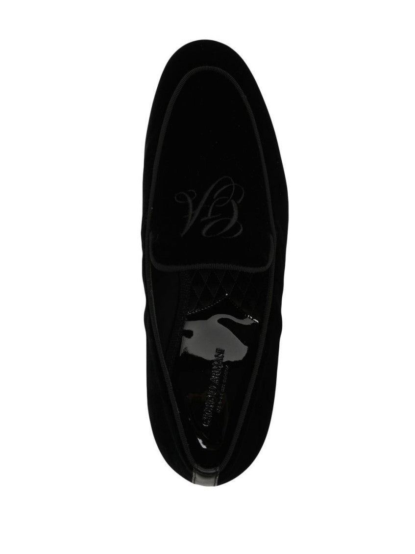 Black Embroidered Loafers 2