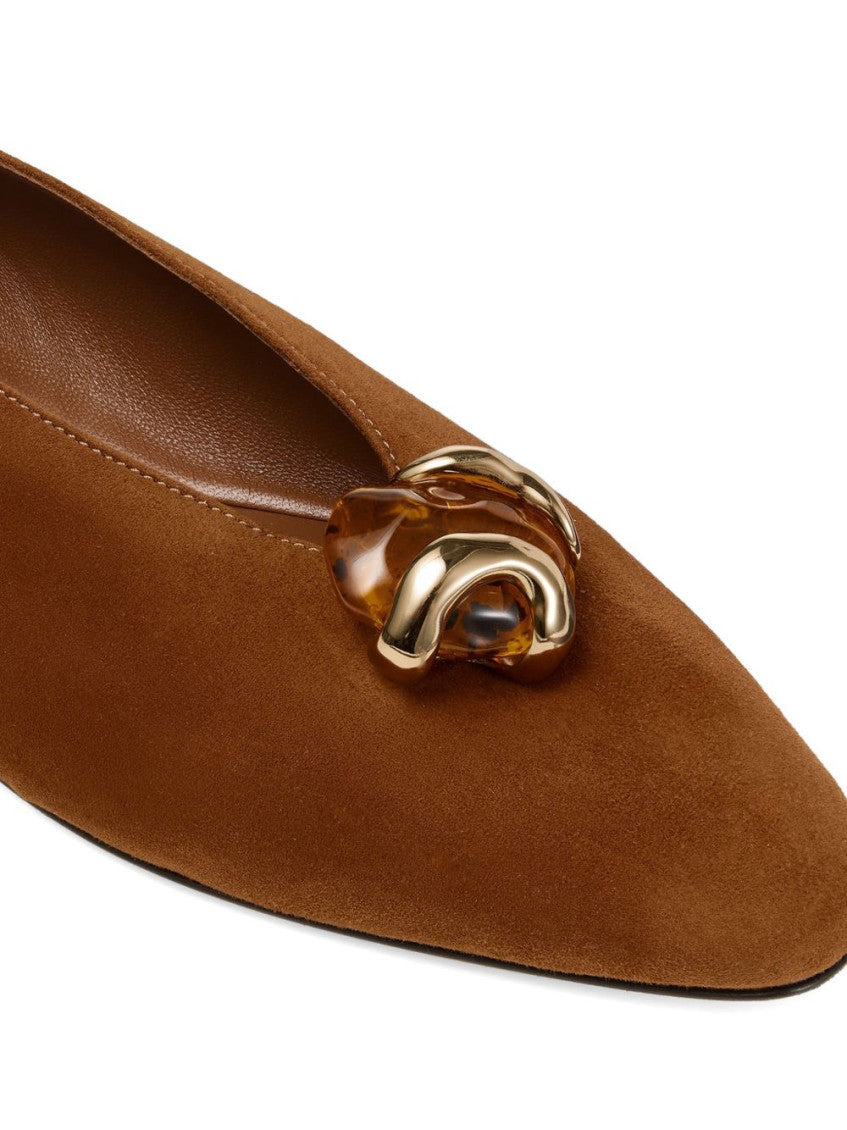 Brown Margot Leather Ballet Flats 4