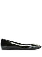 Black Leather Ballet Flats 1