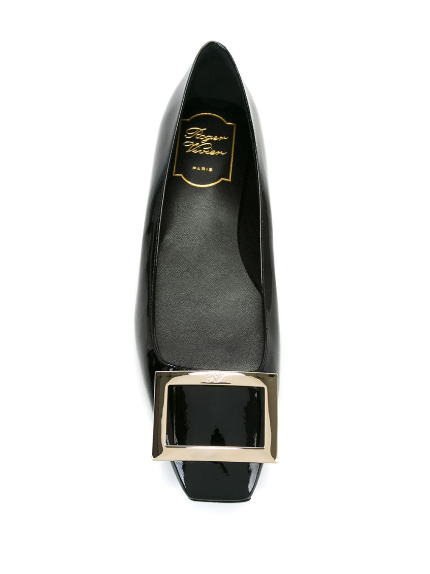 Black Leather Ballet Flats 2