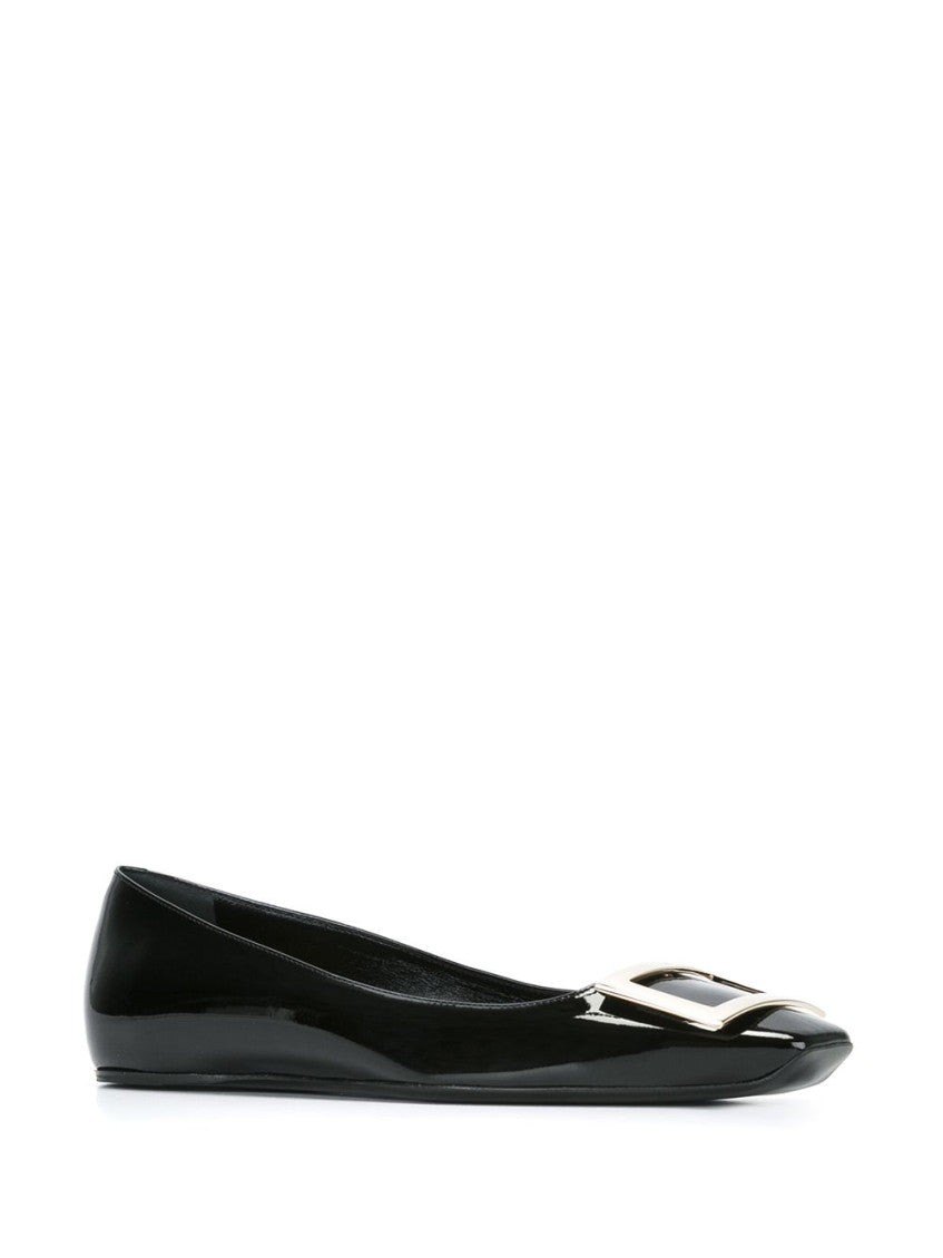 Black Leather Ballet Flats 4