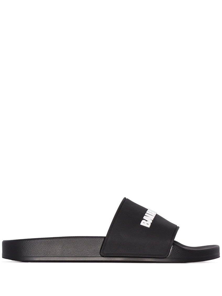 Black Logo Pool Slides 1