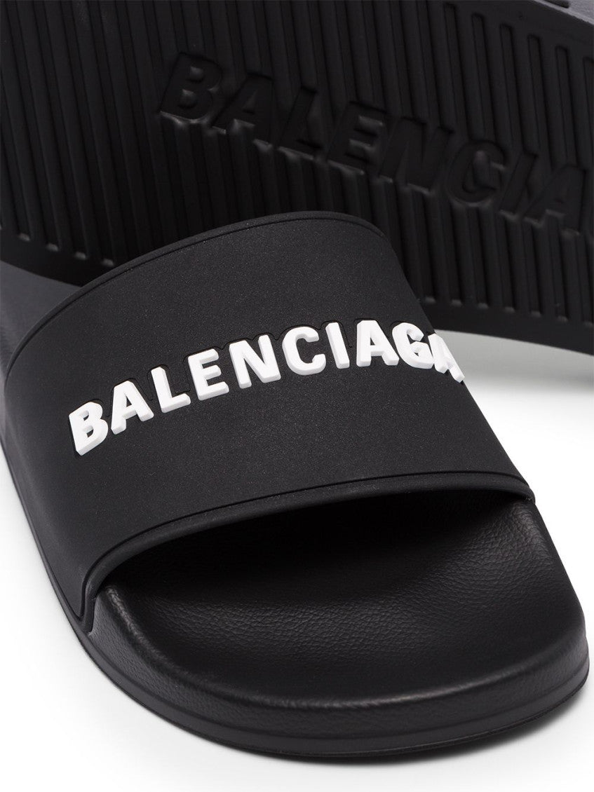 Black Logo Pool Slides 4