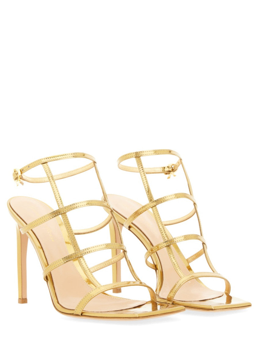 Gold Ankle Strap Heels 2