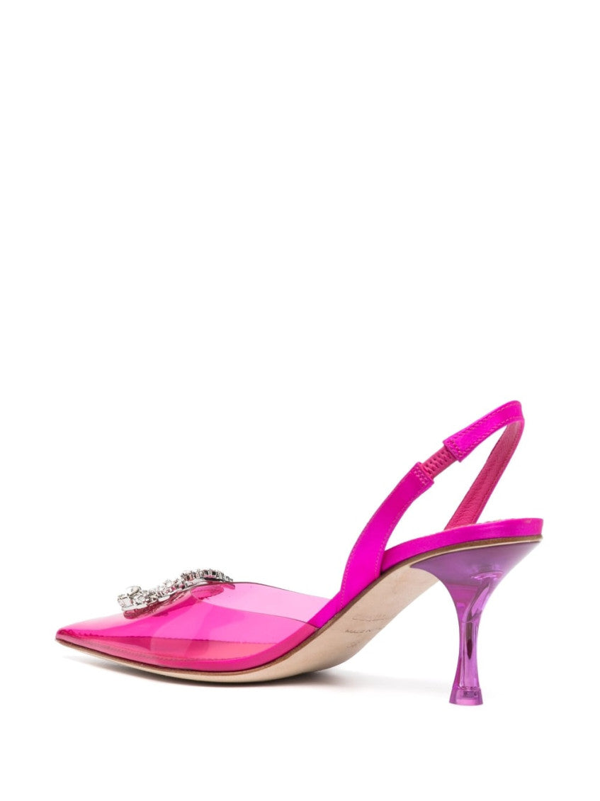 Pink Rhinestone Slingback Pumps 2
