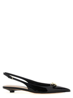 Black Logo Moon Slingback Sandals 1