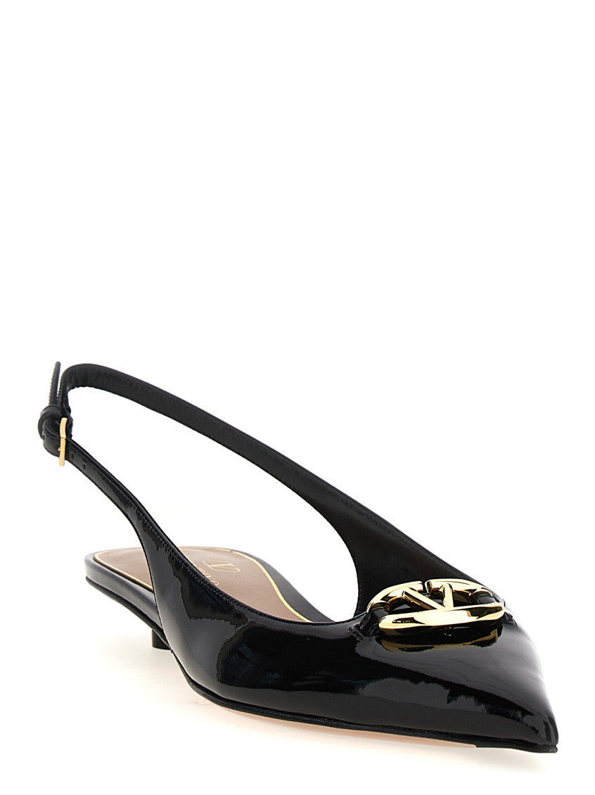 Black Logo Moon Slingback Sandals 2