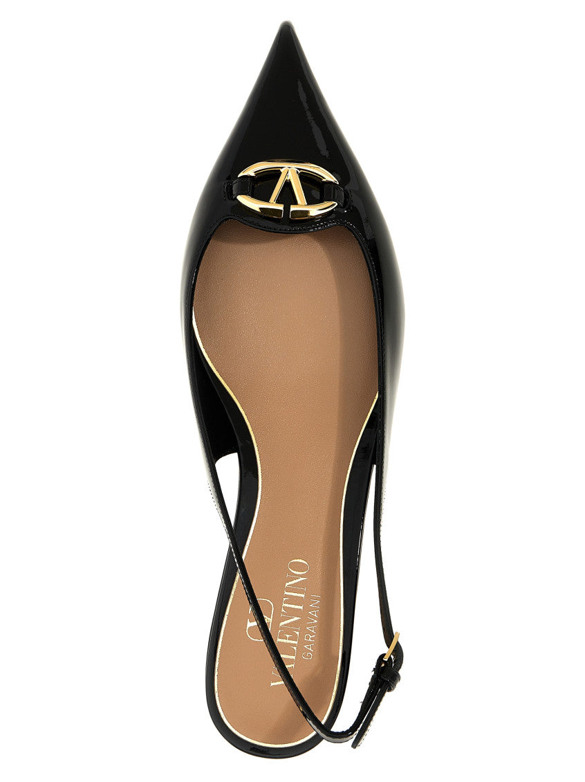 Black Logo Moon Slingback Sandals 4