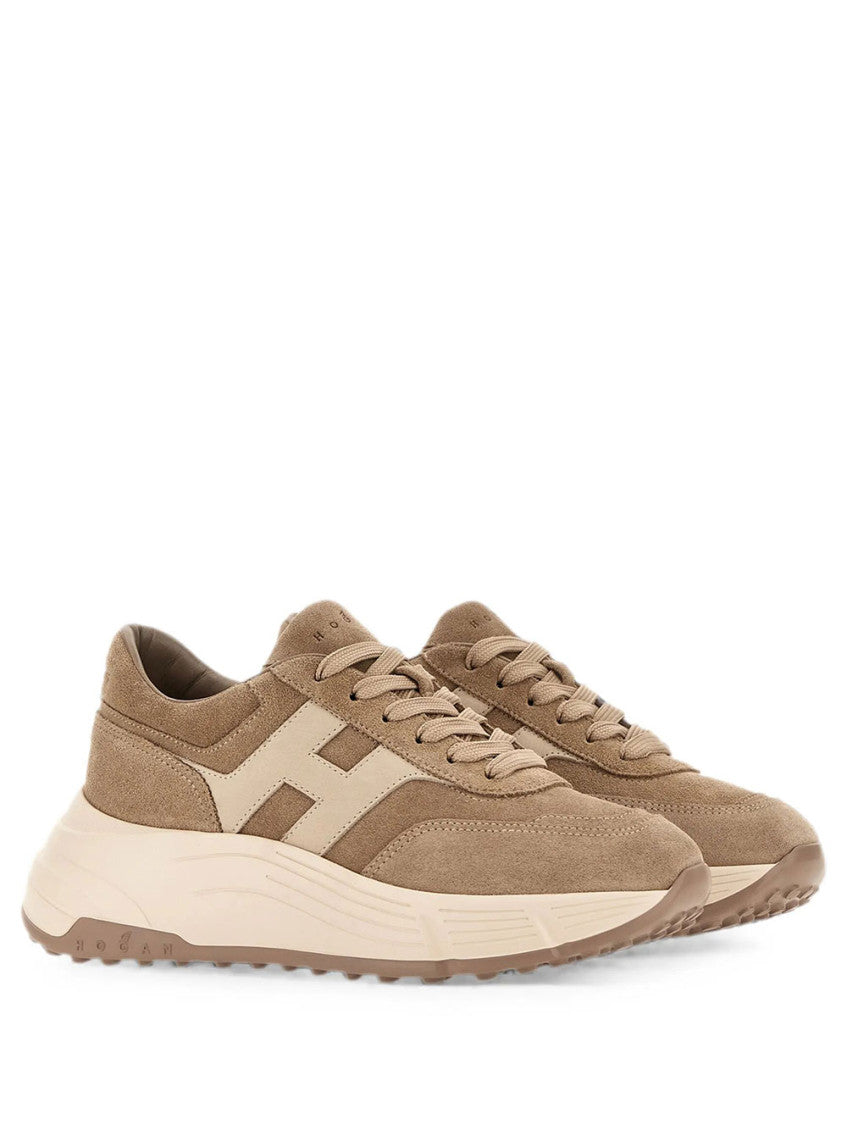 Beige Logo Sneakers 2
