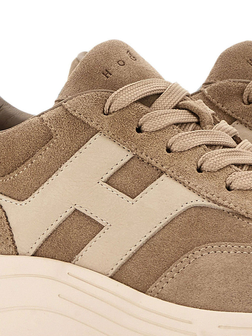 Beige Logo Sneakers 4