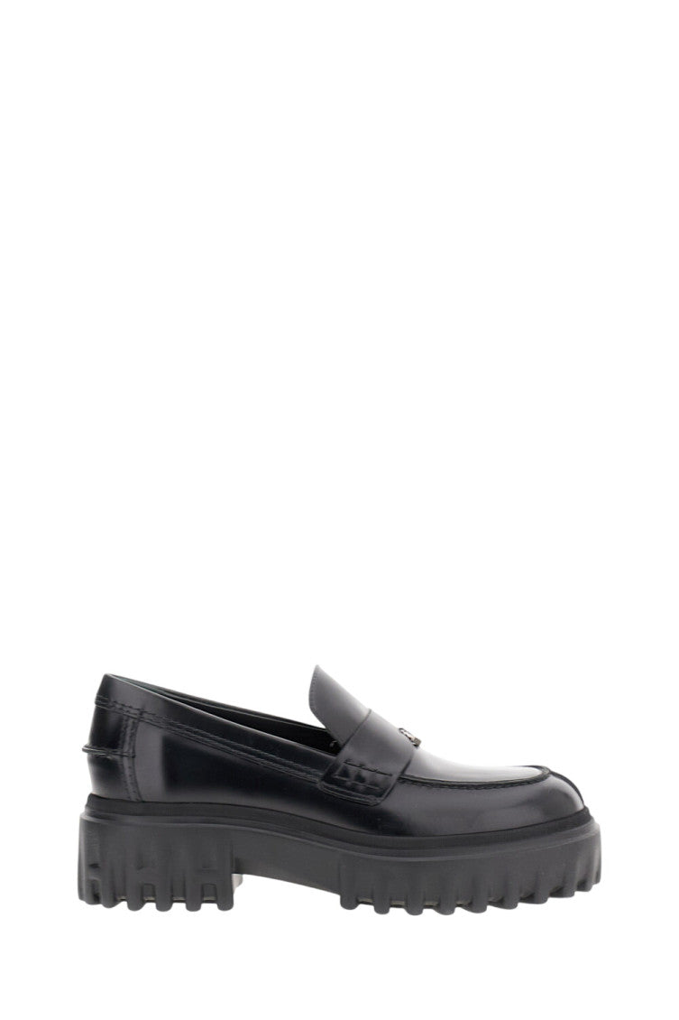 Black Solid Loafers 1