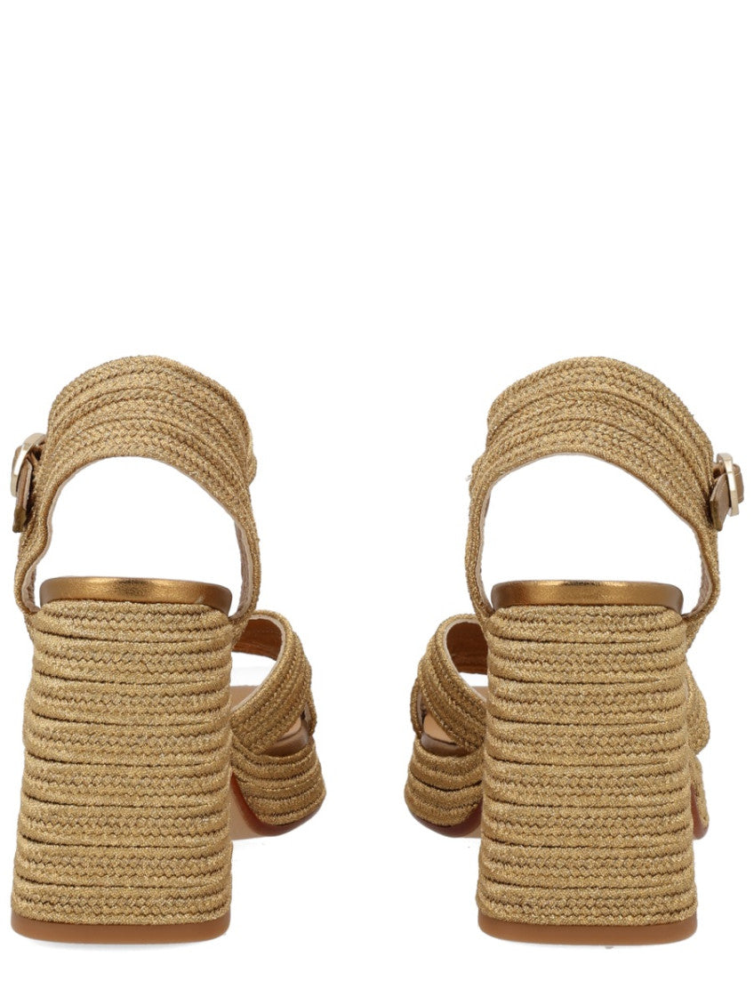 Gold Solid Valley Sandals 4