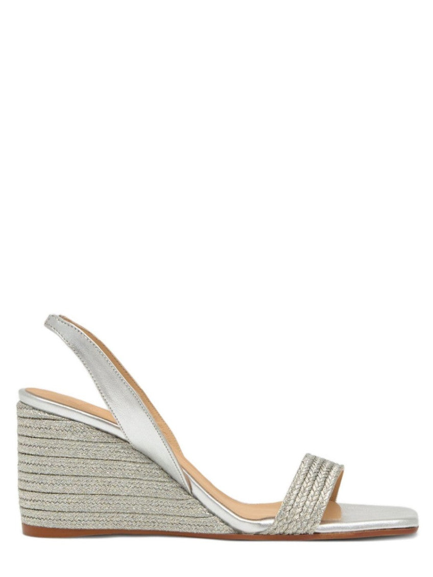 Silver Solid Sandals 1