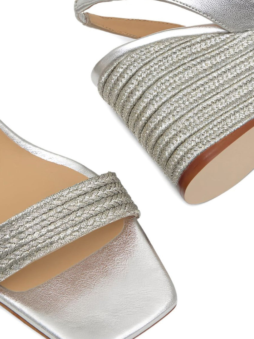 Silver Solid Sandals 3