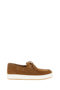Brown Solid Suede Sneakers 1