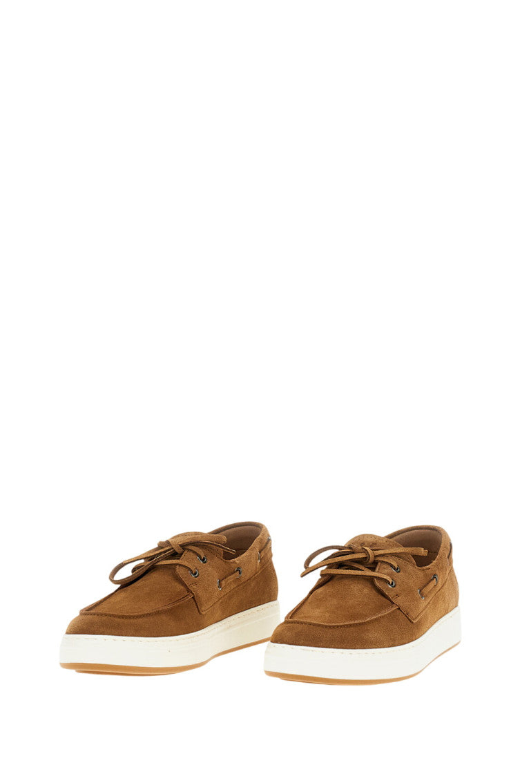Brown Solid Suede Sneakers 2