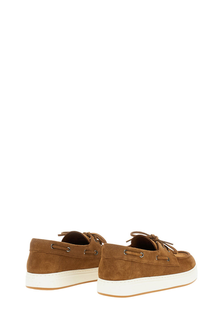 Brown Solid Suede Sneakers 3