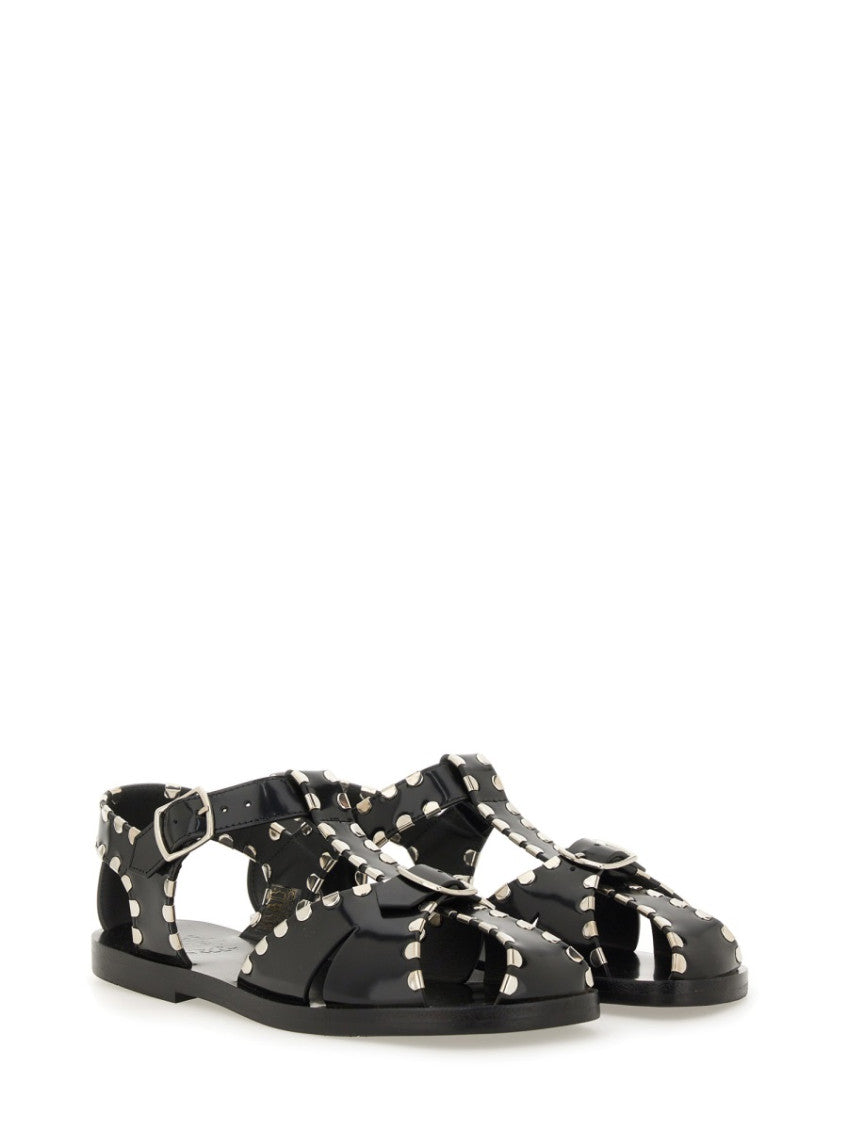Black Studded Sandals 2