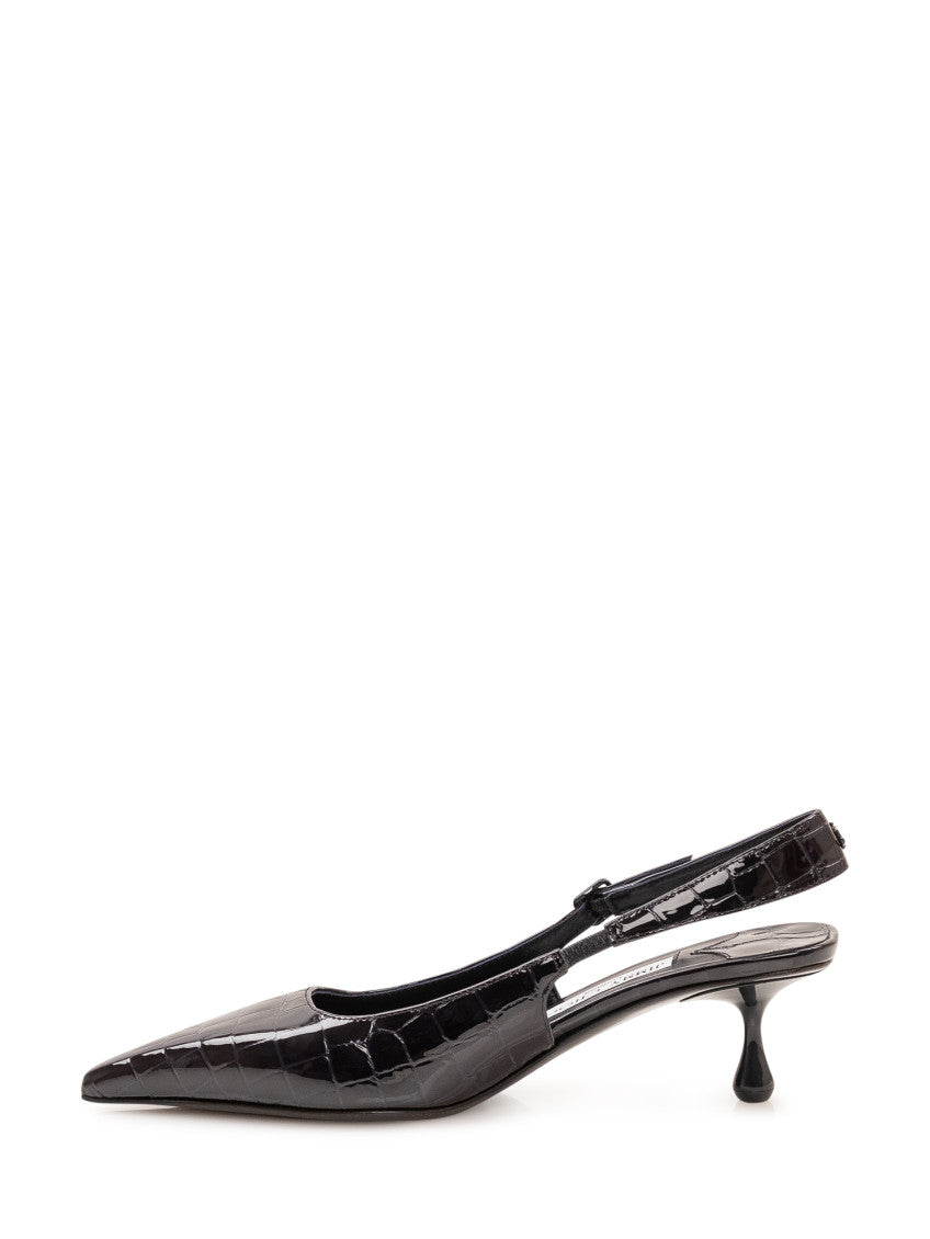 Black Solid Pumps 4