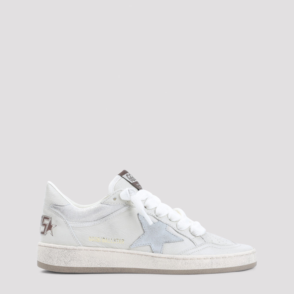 White Solid Ballstar Sneakers 2