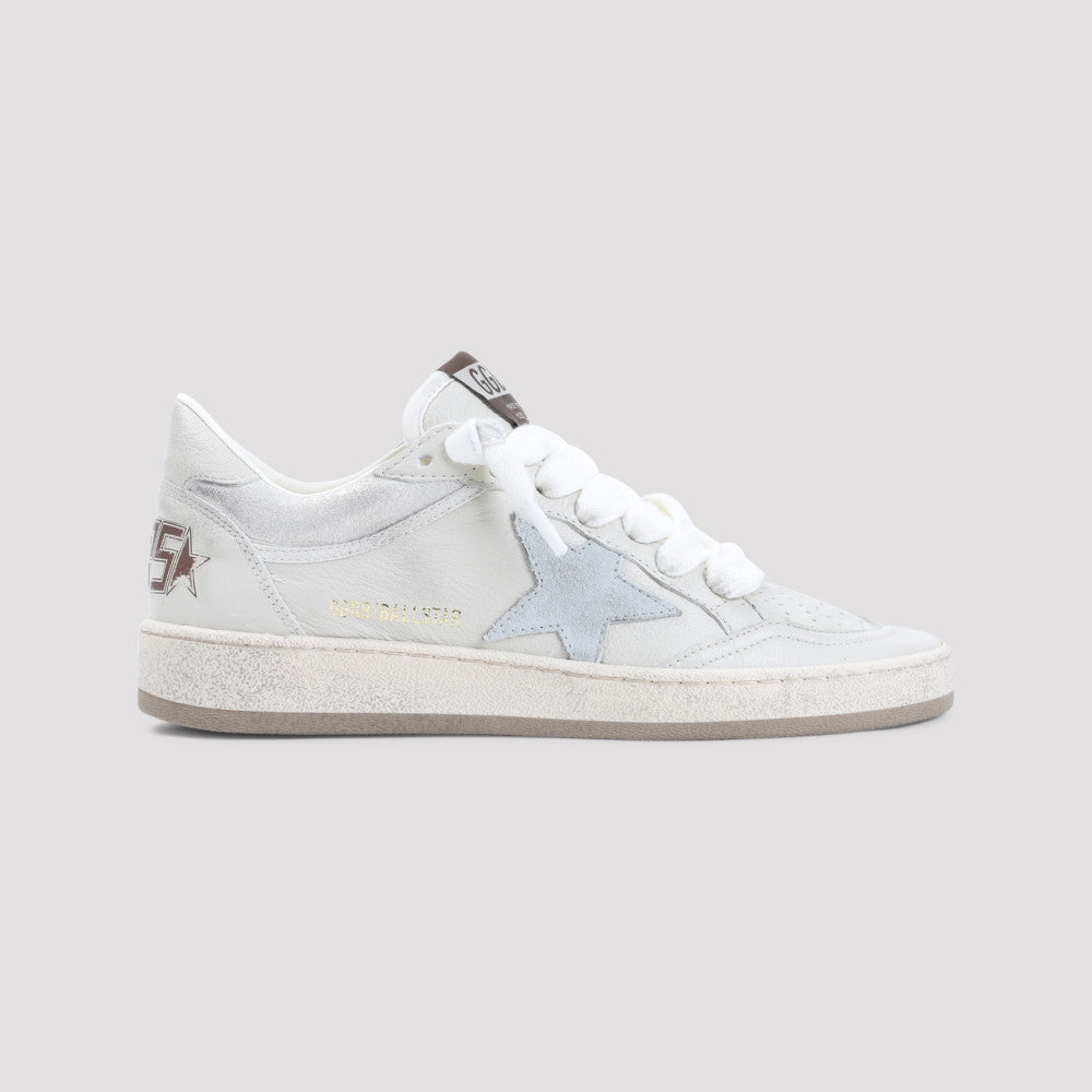 White Solid Ballstar Sneakers 3