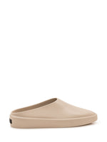 Beige Solid Mules 1