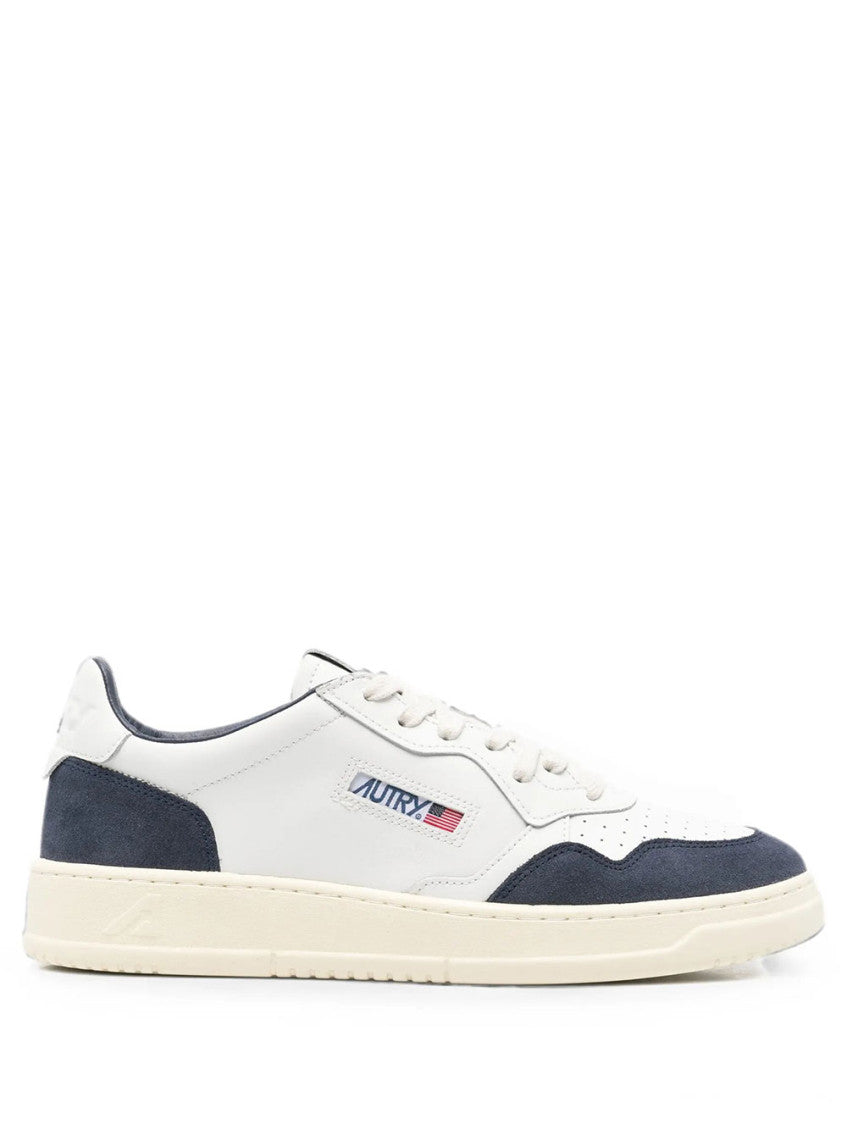 White Color Block Sneakers 1