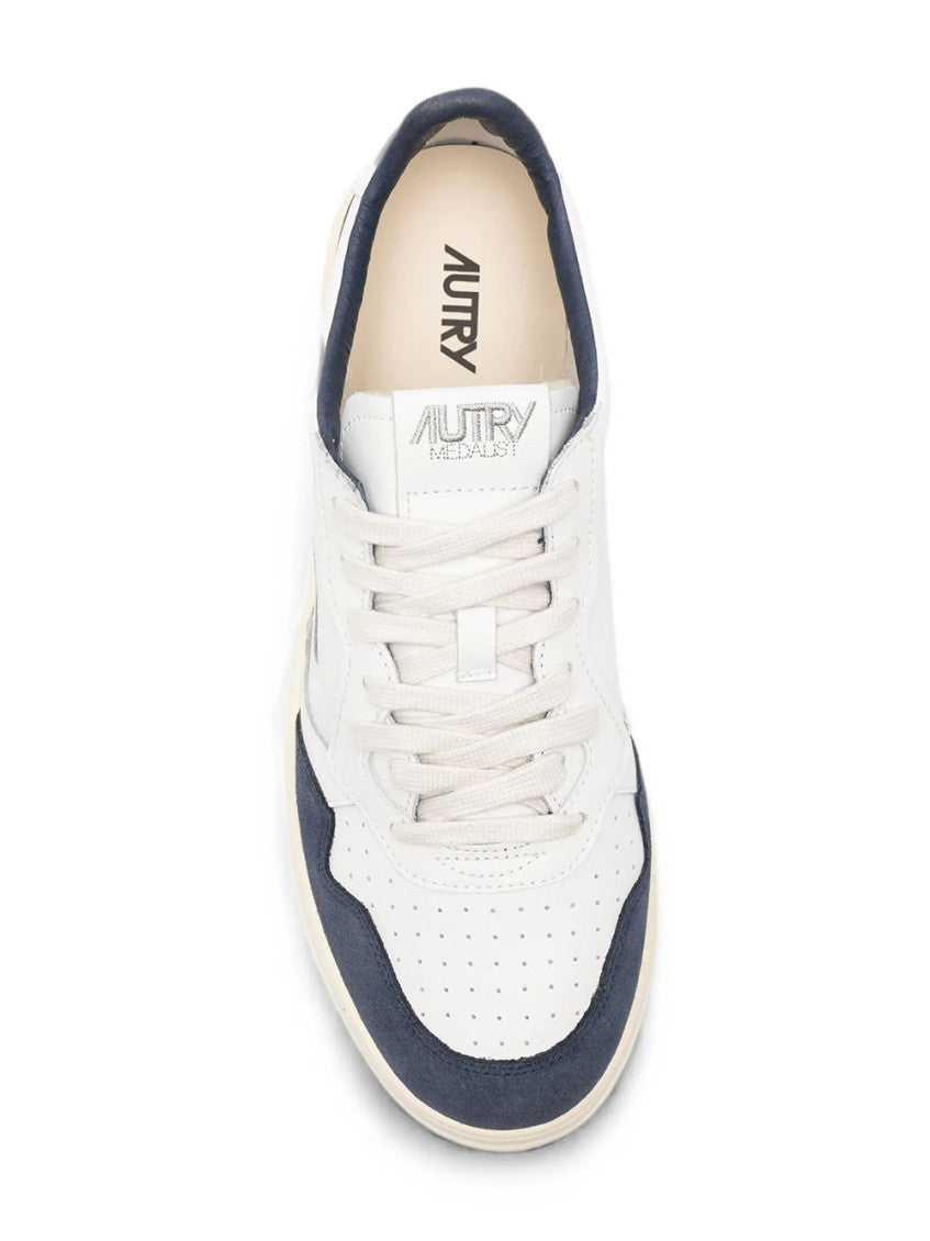 White Color Block Sneakers 4