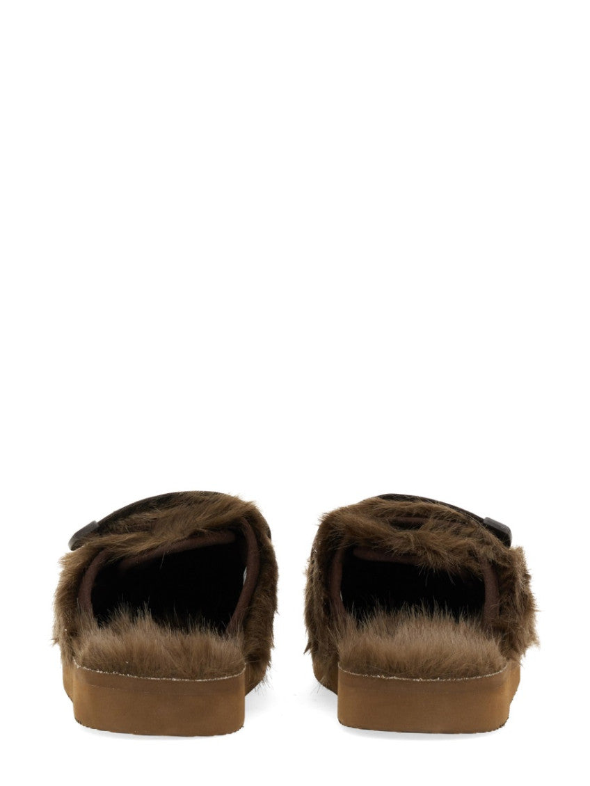 Brown Solid Sandals 2