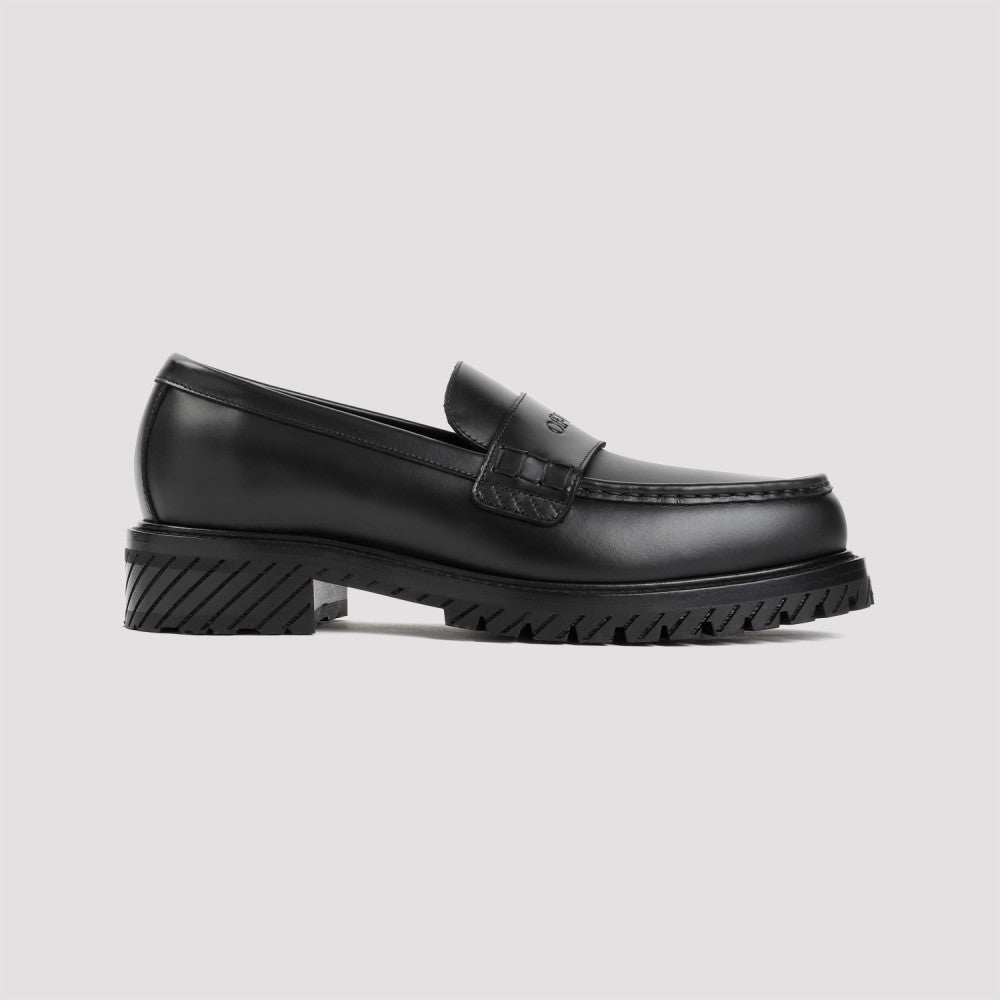 Black Military Leather Loafers 3