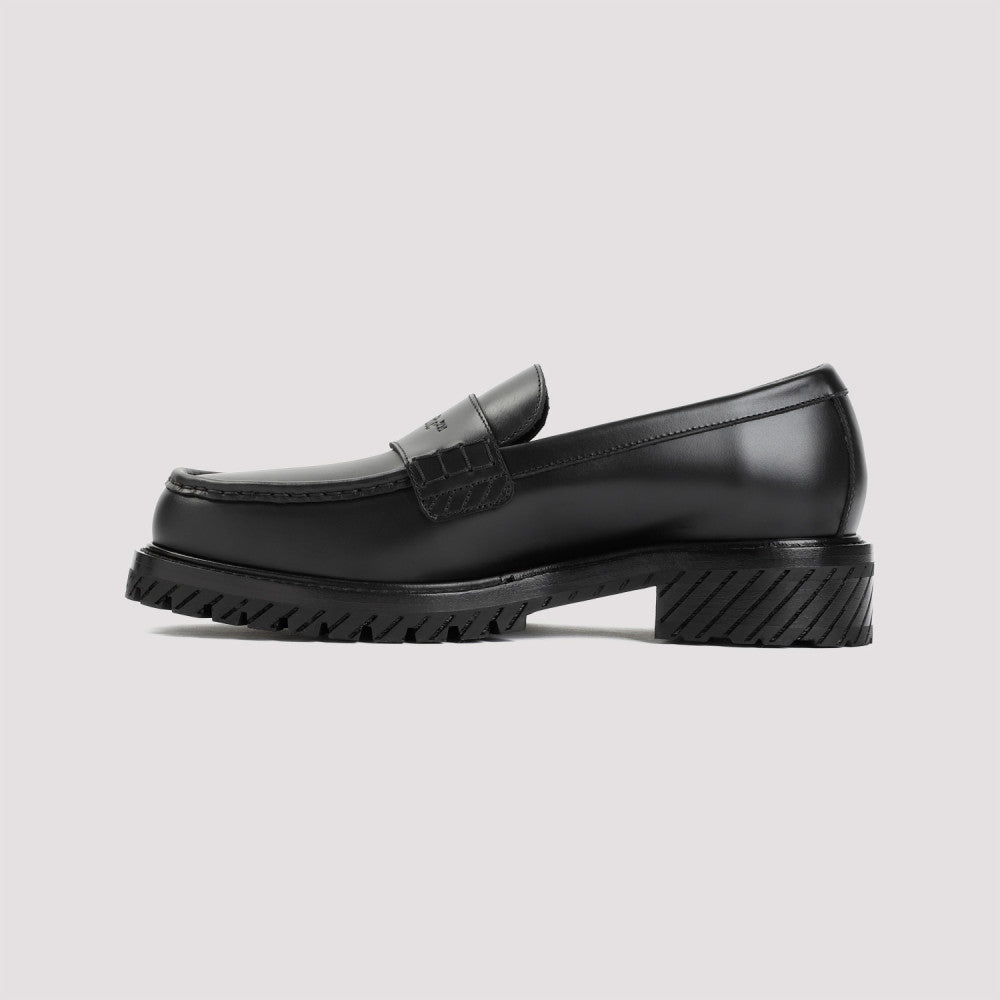 Black Military Leather Loafers 4