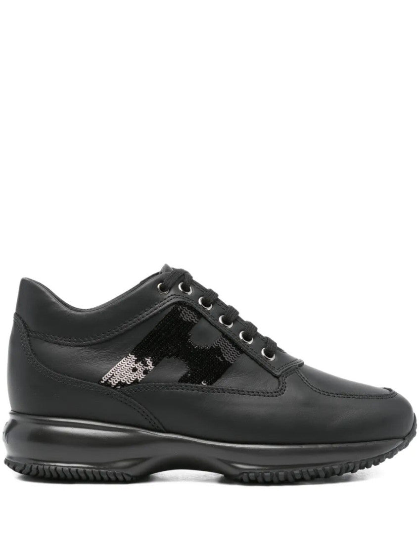 Black Lace Up Sneakers 1