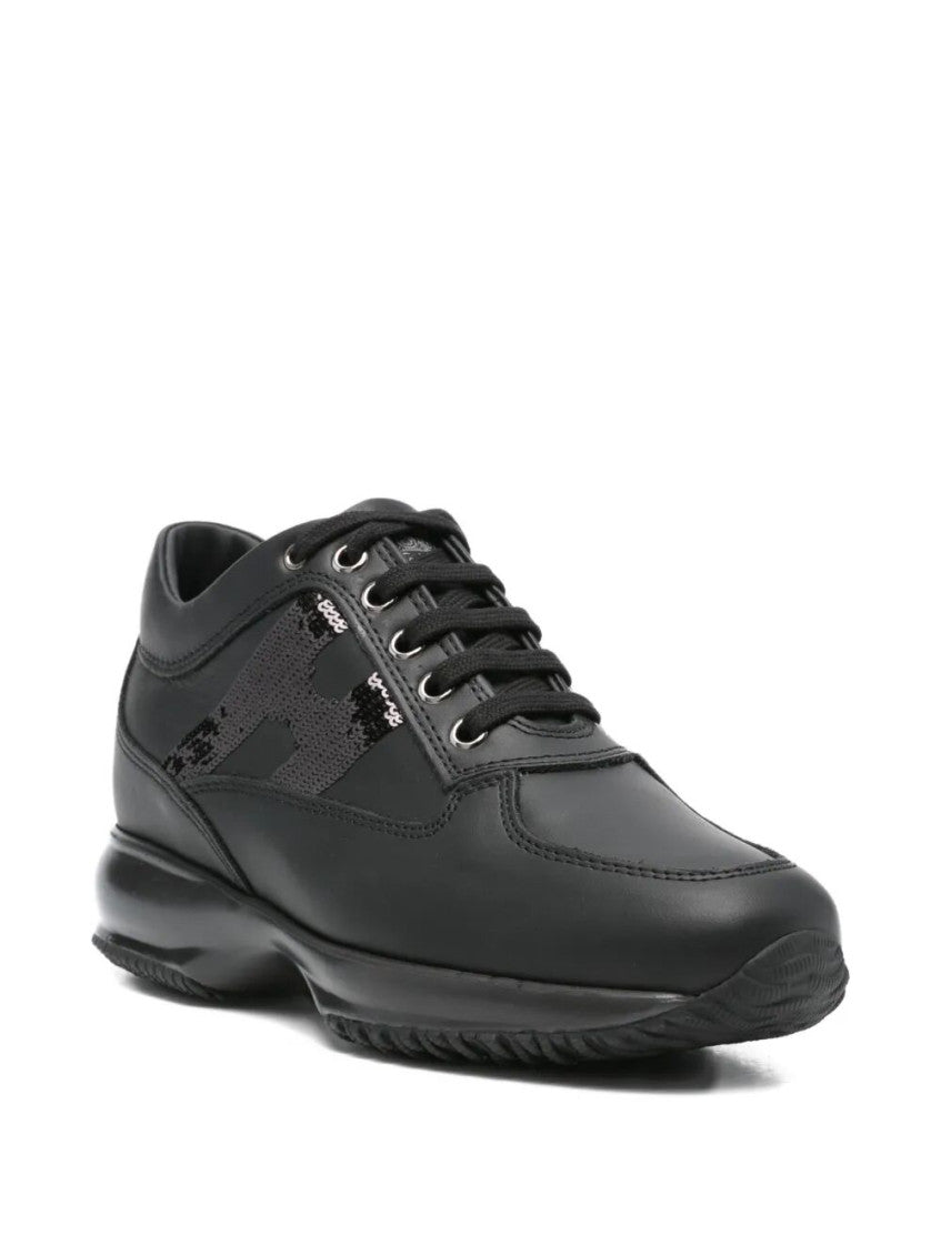 Black Lace Up Sneakers 2