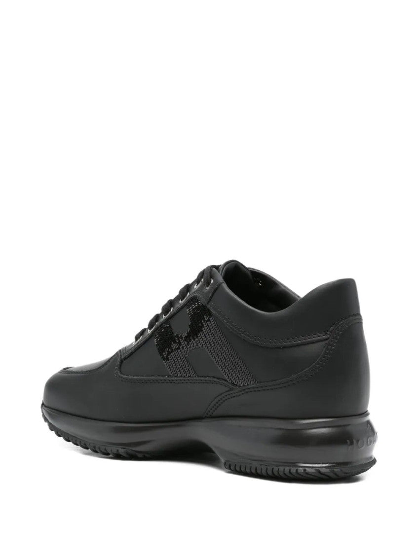Black Lace Up Sneakers 3