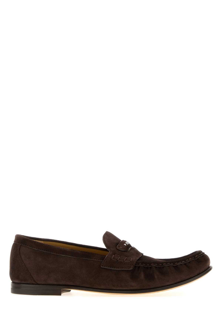 Dark Brown Suede Loafers 1