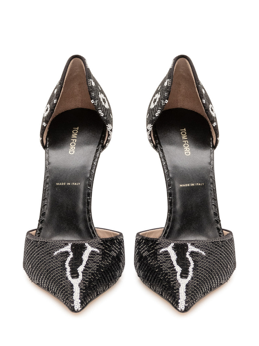 Black Embellished Pumps 2